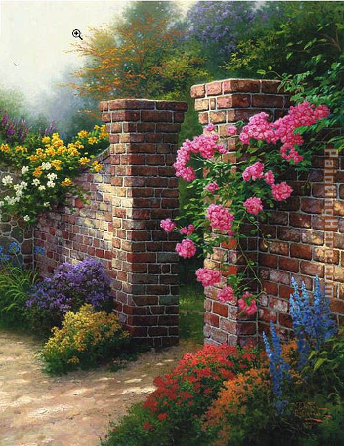 Thomas Kinkade The Rose Garden